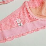 سوتین زنانه کارنا رز مدل فنردار کش پهن گیپوری کد 4934-332 رنگ گلبهی