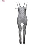 لباس خواب زنانه ماییلدا مدل فیشنت فاق باز کد 4855-7049 رنگ مشکی