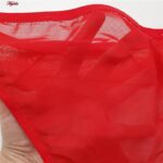 ست شورت و سوتین زنانه پانیذ مدل فنردار بند متحرک کاپ اسفنجی کد 4958 رنگ قرمز