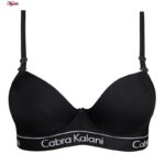 سوتین زنانه لنا مدل فنردار کاپ اسفنجی بند متحرک کد 4628 رنگ مشکی