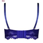 ست شورت و سوتین زنانه چانبی شو مدل فنردار گیپوری بند متحرک کد 4798 رنگ آبی