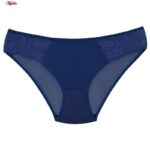 ست شورت و سوتین زنانه پانیذ مدل فنردار بند متحرک کاپ اسفنجی کد 4958 رنگ سرمه ای