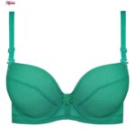 ست شورت و سوتین زنانه لنا مدل فنردار بند متحرک کاپ اسفنجی کد 4961 رنگ سبز