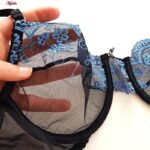 ست شورت و سوتین زنانه فیتن فرخ زادی مدل فنردار گیپور کد 4952-3 رنگ مشکی