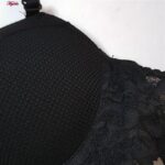 ست شورت و سوتین زنانه پانیذ مدل فنردار بند متحرک کاپ اسفنجی کد 4958 رنگ مشکی