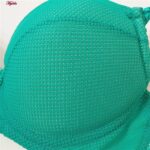 ست شورت و سوتین زنانه لنا مدل فنردار بند متحرک کاپ اسفنجی کد 4961 رنگ سبز