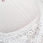 سوتین زنانه پانیذ مدل فنردار بند متحرک کاپ اسفنجی کد4851 رنگ سفید