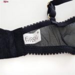 ست شورت و سوتین زنانه فیتن فرخ زادی مدل فنردار گیپور کد 4952-1 رنگ مشکی