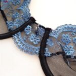 ست شورت و سوتین زنانه فیتن فرخ زادی مدل فنردار گیپور کد 4952-3 رنگ مشکی