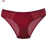 ست شورت و سوتین زنانه پانیذ مدل فنردار بند متحرک کاپ اسفنجی کد 4958 رنگ زرشکی