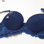 ست شورت و سوتین زنانه پانیذ مدل فنردار بند متحرک کاپ اسفنجی کد 4958 رنگ سرمه ای