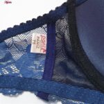 ست شورت و سوتین زنانه پانیذ مدل فنردار بند متحرک کاپ اسفنجی کد 4958 رنگ سرمه ای