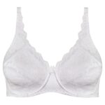 سوتین زنانه پانیذ مدل فنردار گیپور گلدار کد 66364-new رنگ سفید