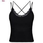 تاپ زنانه ماییلدا مدل بند ضربدری پددار کد 4991 رنگ مشکی