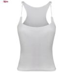 کراپ‌تاپ زنانه ماییلدا مدل بند سیلیکونی پددار کد 4980 رنگ سفید