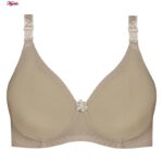 سوتین زنانه پانیذ مدل فنردار کد 66386 رنگ کرم