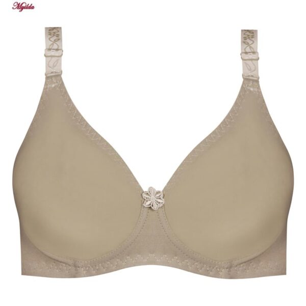 سوتین زنانه پانیذ مدل فنردار کد 66386 رنگ کرم