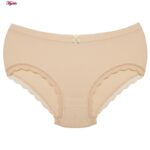 شورت زنانه ماییلدا مدل سیملس لبه گیپوری کد 4970 رنگ کرم