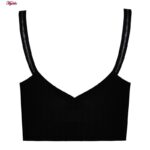 نیم تنه ورزشی زنانه ماییلدا مدل بند لمه پددار کد 4986 رنگ مشکی