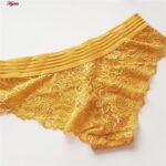 شورت زنانه ماییلدا مدل گیپور گلدار کد 4981-2218 رنگ زرد