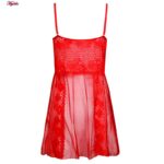 لباس خواب زنانه لاو سکرت مدل گیپوری کد 5025-1098 رنگ قرمز