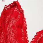 لباس خواب زنانه لاو سکرت مدل گیپوری کد 5025-1098 رنگ قرمز