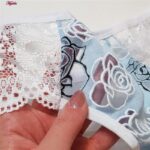 ست شورت و سوتین زنانه پانیذ مدل فنردار گل رز کد 9036-9 رنگ آبی