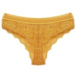 شورت زنانه ماییلدا مدل گیپور گلدار کد 4981-2218 رنگ زرد