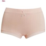 شورت زنانه ماییلدا مدل پاپیونی چهارخانه کد 4992 رنگ گلبهی