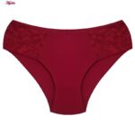 شورت زنانه هانا مدل بغل گیپور کد 4990 رنگ زرشکی