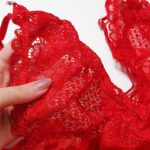 لباس خواب زنانه لاو سکرت مدل گیپوری کد 5025-1098 رنگ قرمز