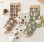 جوراب نیم ساق خرگوش سبز n-1093 - Image 3