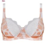 ست شورت و سوتین زنانه پانیذ مدل فنردار موزاییکی کد 9036-9 رنگ نارنجی