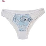 ست شورت و سوتین زنانه پانیذ مدل فنردار گل رز کد 9036-9 رنگ آبی