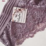 شورت زنانه ماییلدا مدل گیپور گلدار کد 4981-2218 رنگ یاسی