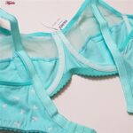 ست شورت و سوتین زنانه پانیذ مدل فنردار 9046 رنگ آبی آسمانی