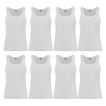 زیرپوش پسرانه برهان تن پوش کد  01 رنگ سفید بسته 8 عددی