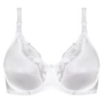 سوتین زنانه لین مدل لبه گیپوری فنردار کد 4681-521 رنگ سفید