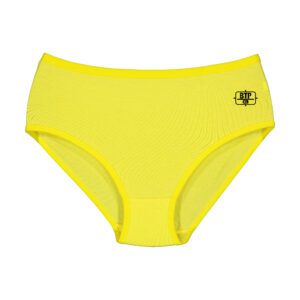 شورت زنانه برهان تن پوش مدل ZS5-03 اسلیپ بغل پهن ساده رنگ زرد