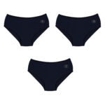 شورت زنانه برهان تن پوش مدل اسلیپ 7-03  رنگ سرمه ای بسته 3 عددی