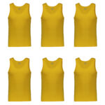 زیرپوش رکابی مردانه برهان تن پوش مدل 16-01 بسته 6 عددی رنگ خردلی