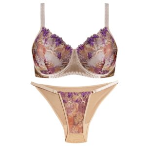 ست شورت و سوتین زنانه کارنا رز مدل فنردار کد 5035-5005-3 رنگ کرم