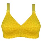 سوتین زنانه ماییلدا مدل شکوفه بدون فنر کد 5054 رنگ زرد