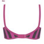 سوتین زنانه ماییلدا مدل راه‌راه بدون فنر کد 5046 رنگ سرخابی