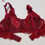 سوتین زنانه ماییلدا مدل گوشواره ای فنردار کد 5076 رنگ زرشکی