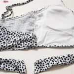 مایو زنانه مدل خال خالی پددار کد 4998