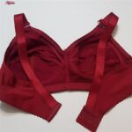 سوتین زنانه ماییلدا مدل بدون فنر کد 5053 رنگ زرشکی