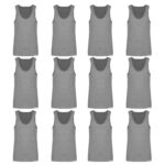 زیرپوش رکابی مردانه برهان تن پوش مدل MEL-01 بسته 12 عددی