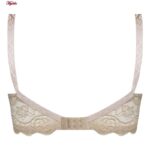 سوتین زنانه ماییلدا مدل گیپور گلدار بدون فنر کد 5036 رنگ کرم