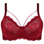 سوتین زنانه ماییلدا مدل فنردار هارنس کد 5045 رنگ زرشکی